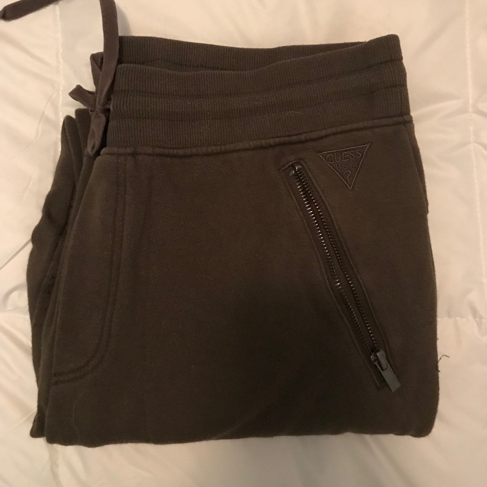 guess olive green joggers